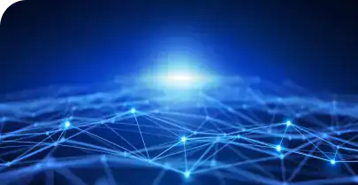 Datenverbindung und digitale Netzwerke, Darstellung eines globalen digitalen Netzwerks mit leuchtend.